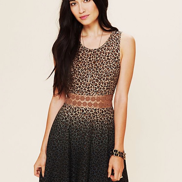 Free People Leopard Daisy Fit and Flare Dress - Picture 4 of 4